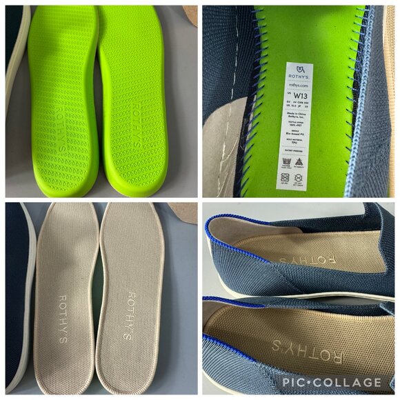 New Rothy's Navy Blue The Original Slip On Sneaker Shoes, Women's Size 13 - Picture 13 of 13